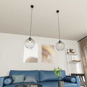 Sospensione Minimal Industrial Hathor 1 Luce Nera