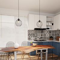 Sospensione Minimal Industrial Hathor 1 Luce Nera