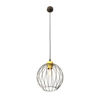 Sospensione Minimal Industrial Hathor 1 Luce Nera E Oro