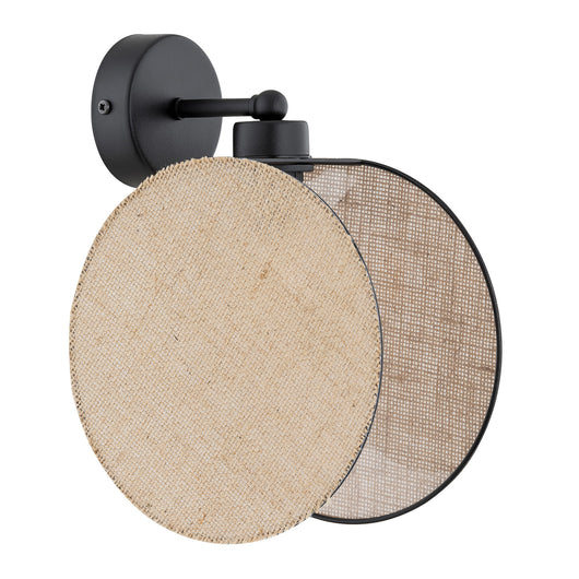 Applique 1 Luce Moderna Nut In Acciaio Effetto Naturale