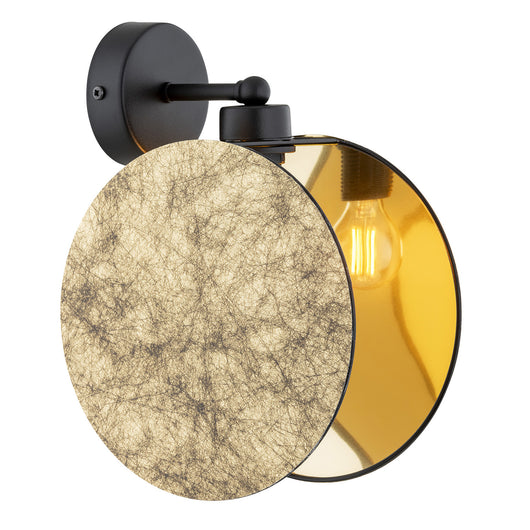 Applique 1 Luce Moderna Nut In Acciaio Effetto Marmo Bianco