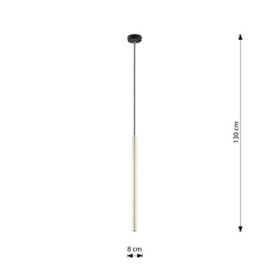 Sospensione Contemporanea In Acciaio 1 Luce Shu Nero E Oro