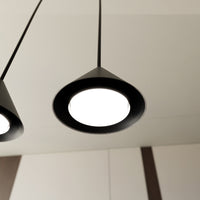 Sospensione Minimal Skadi 4 Luci In Acciaio Nero