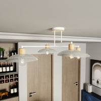 Lampadario Minimal Ishtar Acciaio Bianco 4 Luci E27 Ip20