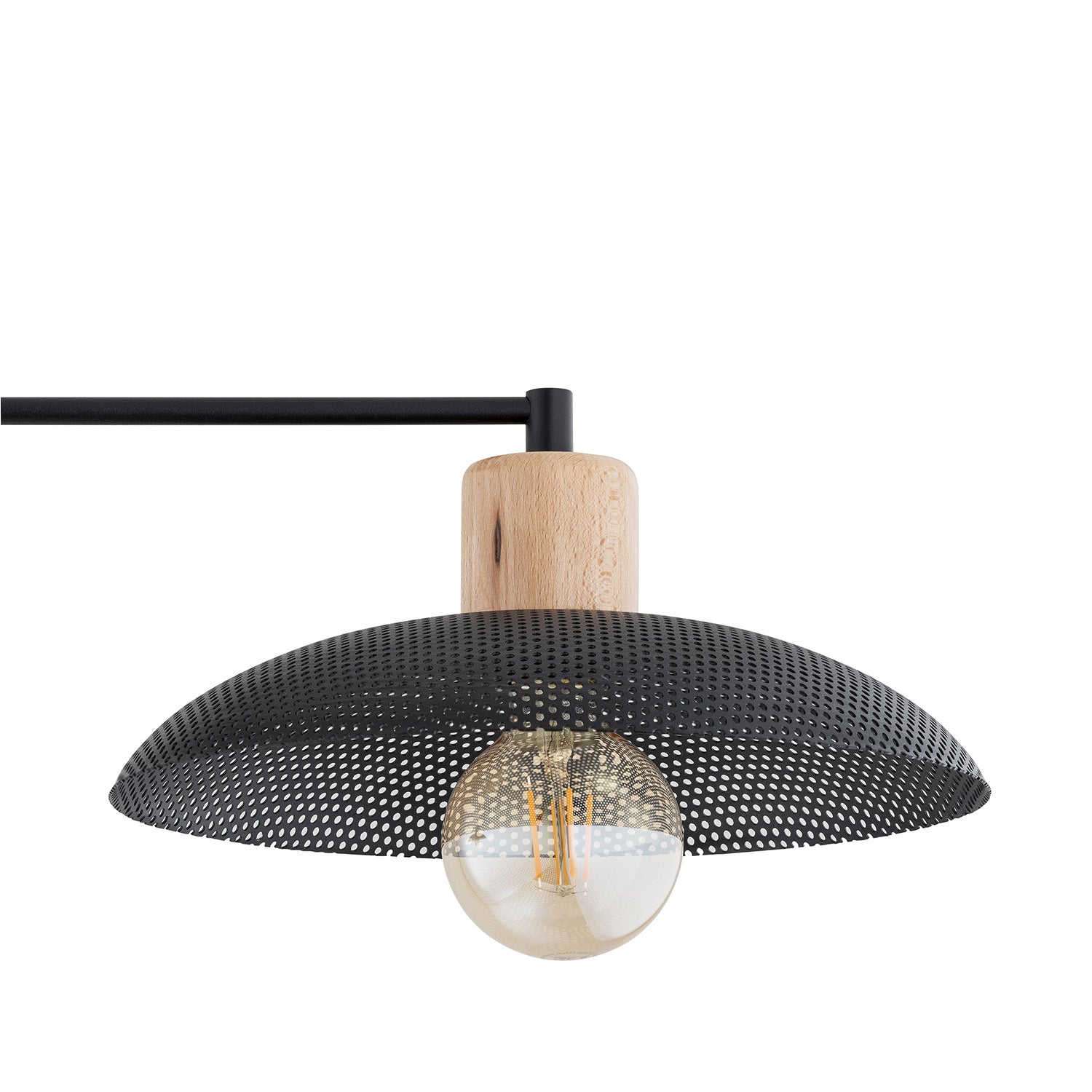Lampadario Minimal Ishtar Acciaio Nero 4 Luci E27 Ip20