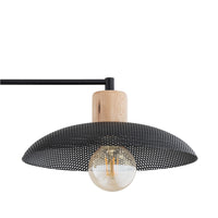 Lampadario Minimal Ishtar Acciaio Nero 4 Luci E27 Ip20