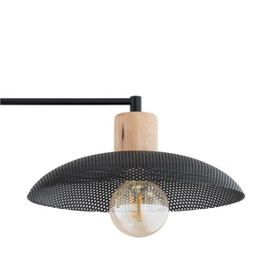 Lampadario Minimal Ishtar Acciaio Nero 4 Luci E27 Ip20