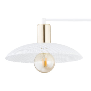 Lampadario Minimal Enki Acciaio Bianco 4 Luci E27 Ip20