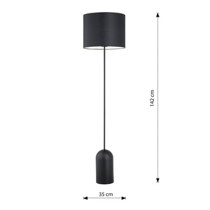 Piantana Minimal Enlil Acciaio Nero Bianco 1 Luce E27 Ip20