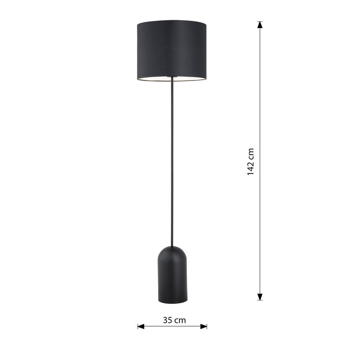 Piantana Minimal Enlil Acciaio Nero Bianco 1 Luce E27 Ip20