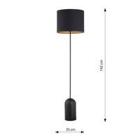 Piantana Minimal Enlil Acciaio Nero Oro 1 Luce E27 Ip20