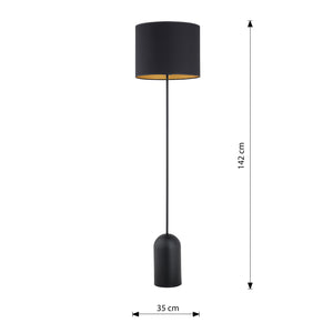 Piantana Minimal Enlil Acciaio Nero Oro 1 Luce E27 Ip20
