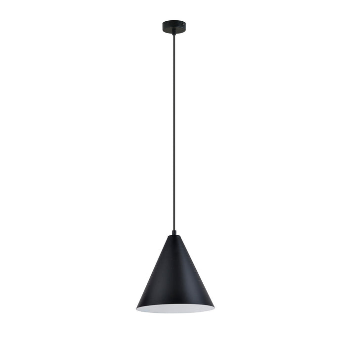 Sospensione Nordica Ninhursag 1 Luce In Acciaio Nero