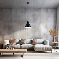 Sospensione Nordica Ninhursag 1 Luce In Acciaio Nero