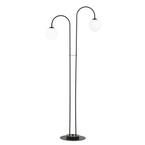 Lampadario Minimal Utu Acciaio Nero 2 Luci E14 Ip20