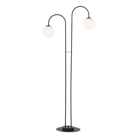 Lampadario Minimal Utu Acciaio Nero 2 Luci E14 Ip20