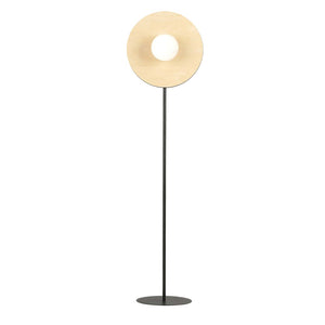Piantana Moderno Brigid Acciaio Nero Marrone 1 Luce E14 Ip20