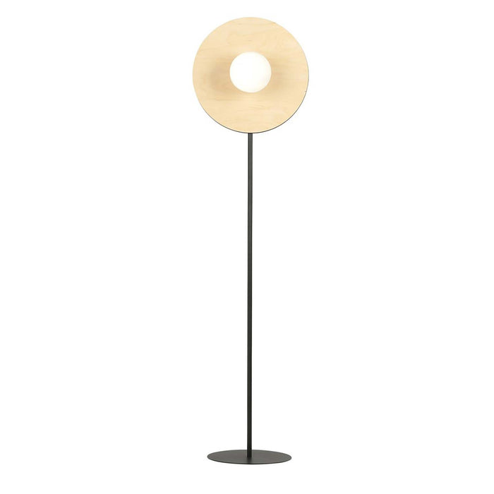 Piantana Moderno Brigid Acciaio Nero Marrone 1 Luce E14 Ip20