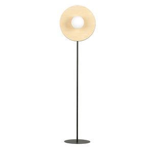 Piantana Moderno Brigid Acciaio Nero Marrone 1 Luce E14 Ip20