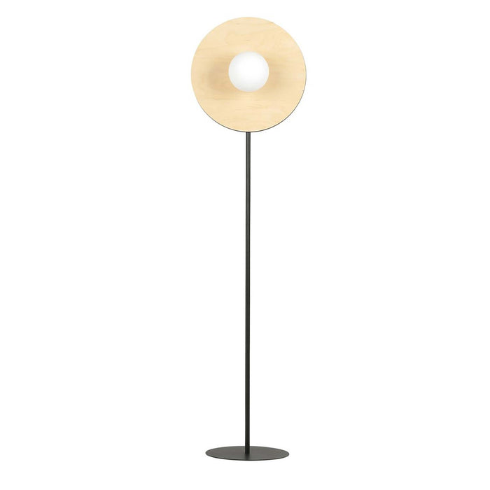 Piantana Moderno Brigid Acciaio Nero Marrone 1 Luce E14 Ip20