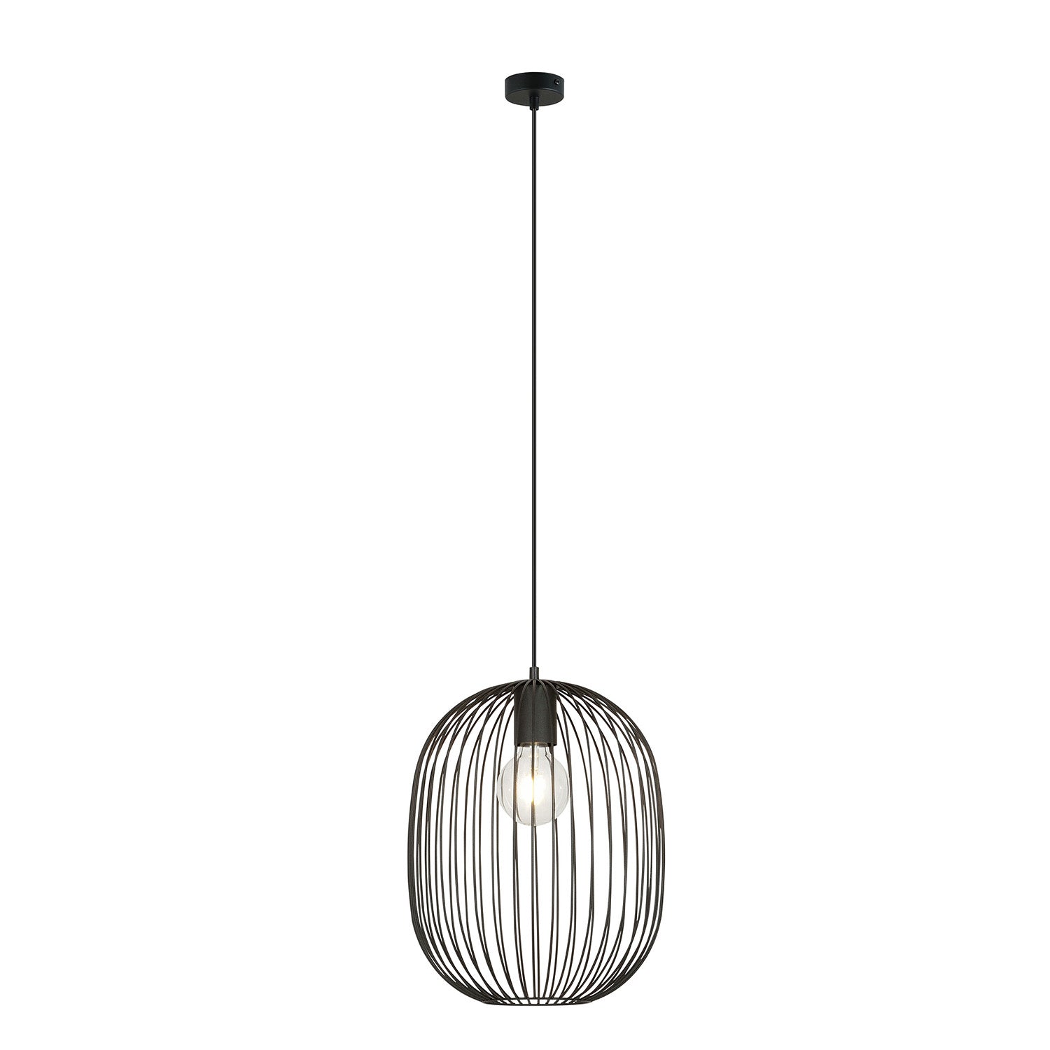Sospensione Minimal Lugh 1 Luce In Acciaio Nero