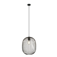 Sospensione Minimal Lugh 1 Luce In Acciaio Nero