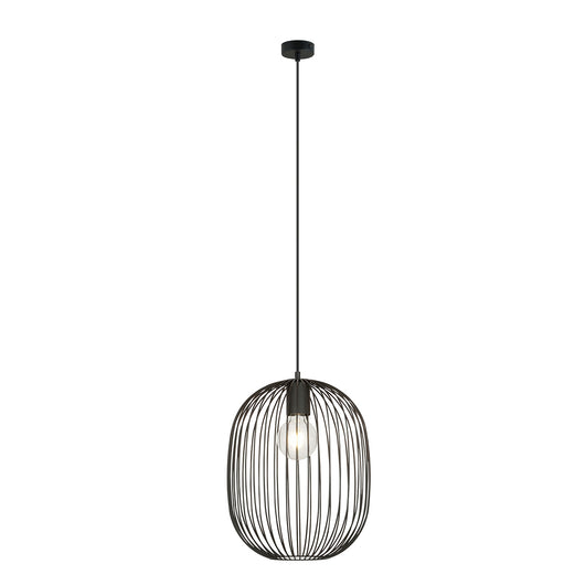 Sospensione Minimal Lugh 1 Luce In Acciaio Nero