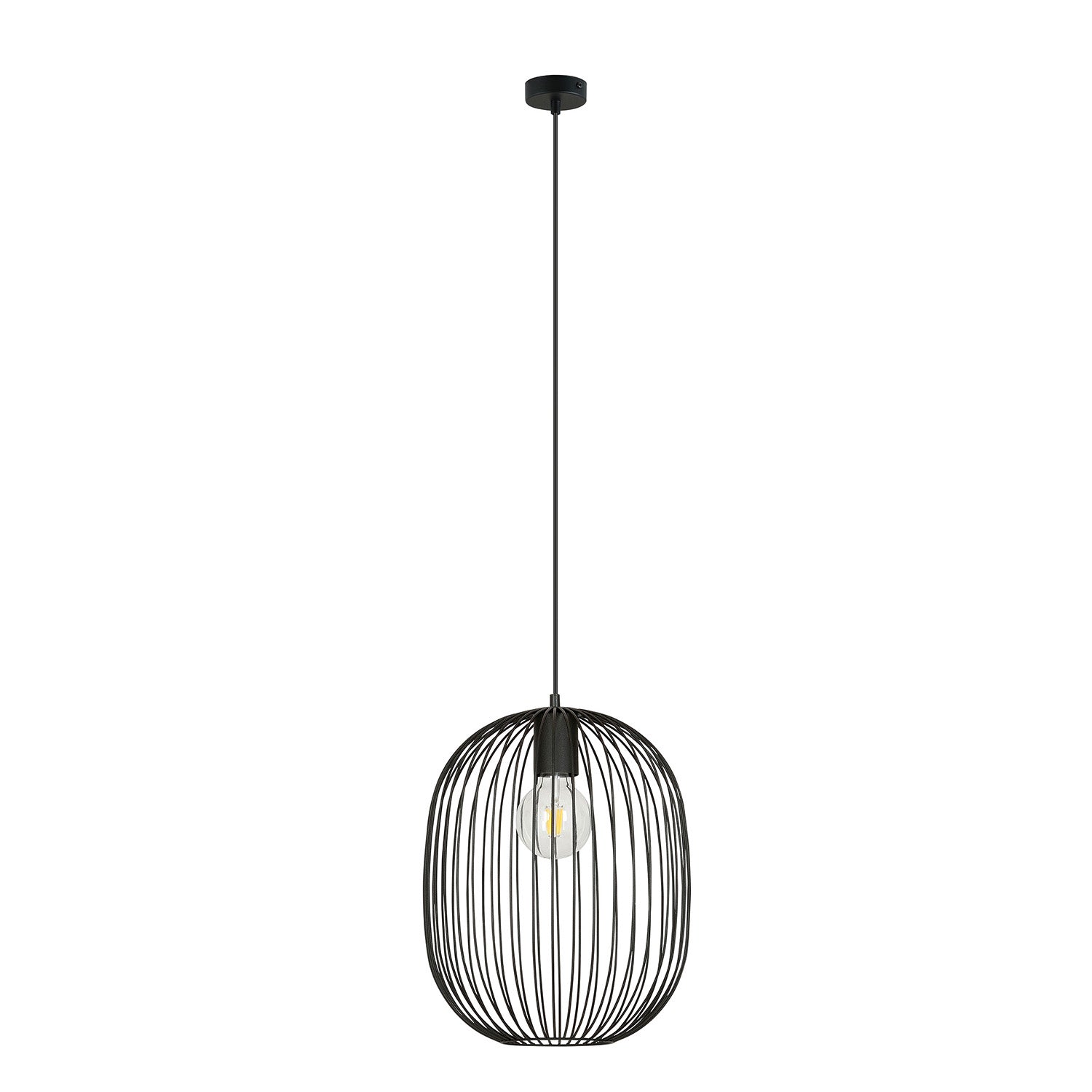 Sospensione Minimal Lugh 1 Luce In Acciaio Nero