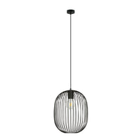 Sospensione Minimal Lugh 1 Luce In Acciaio Nero
