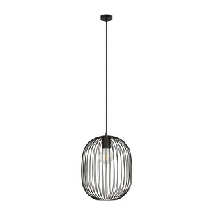 Sospensione Minimal Lugh 1 Luce In Acciaio Nero