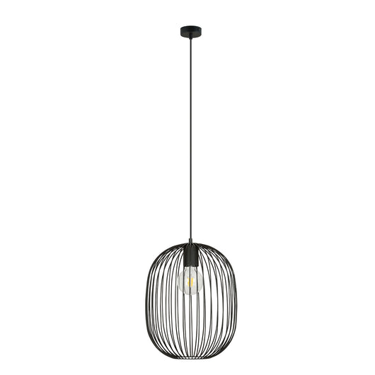 Sospensione Minimal Lugh 1 Luce In Acciaio Nero