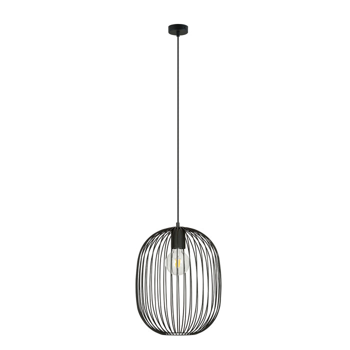Sospensione Minimal Lugh 1 Luce In Acciaio Nero