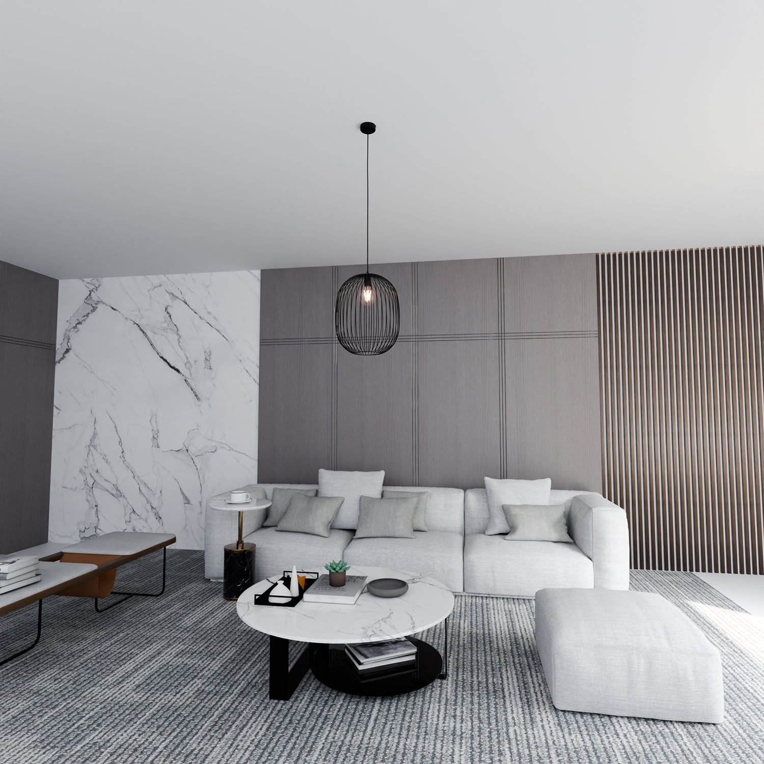 Sospensione Minimal Lugh 1 Luce In Acciaio Nero