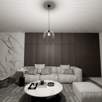 Sospensione Minimal Lugh 1 Luce In Acciaio Nero