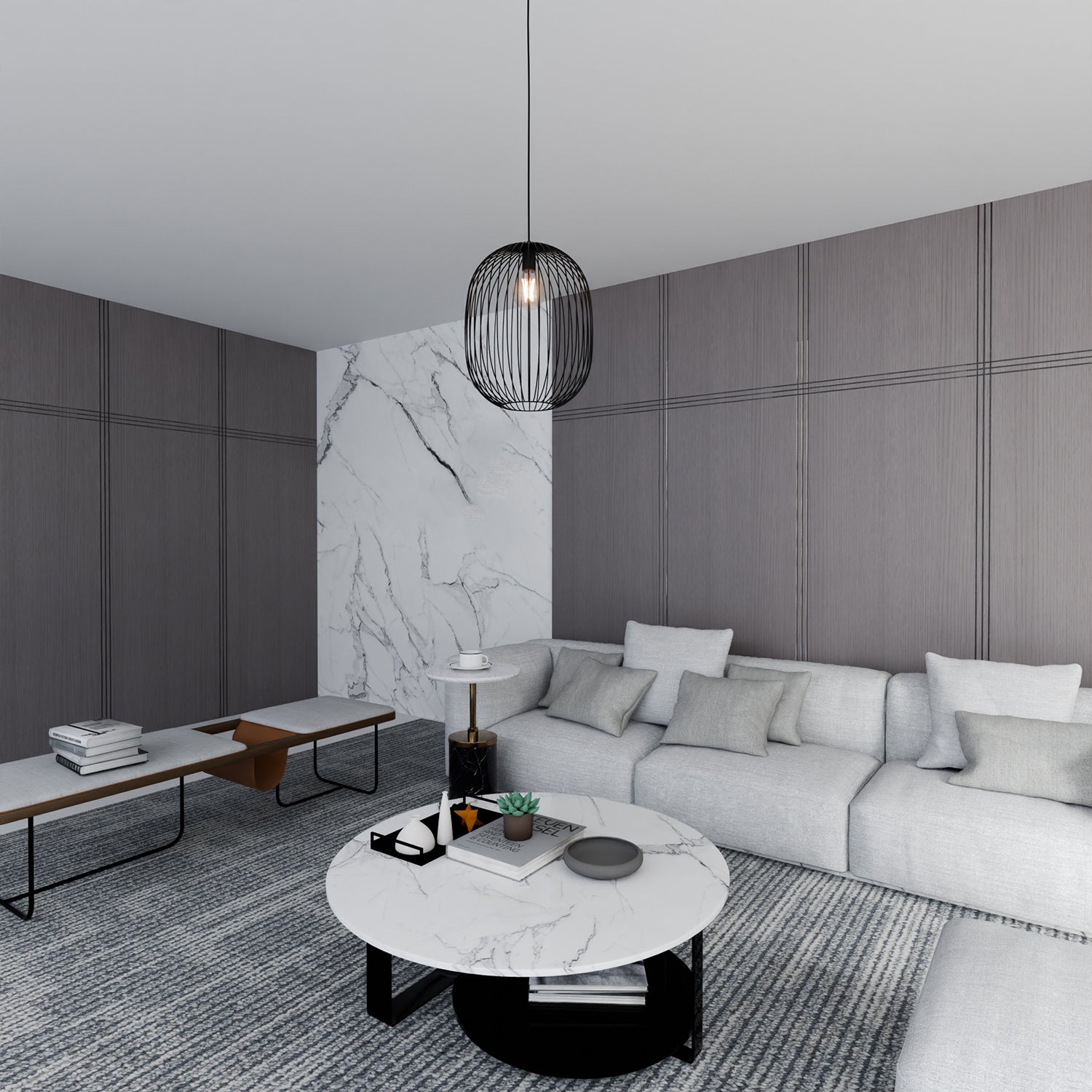 Sospensione Minimal Lugh 1 Luce In Acciaio Nero