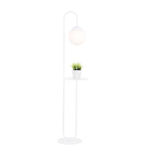 Piantana Minimal Arawn Acciaio Bianco 1 Luce E14 Ip20