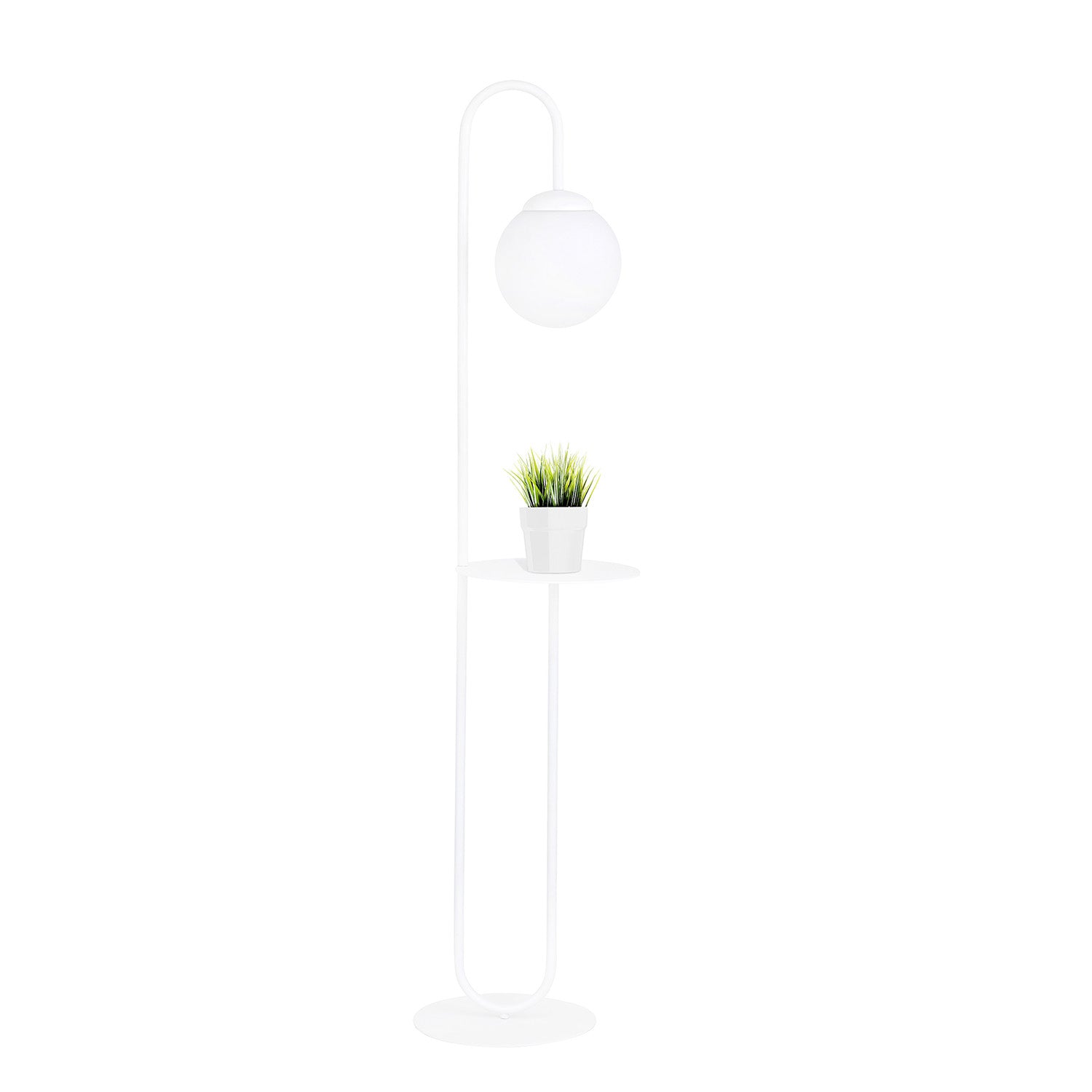 Piantana Minimal Arawn Acciaio Bianco 1 Luce E14 Ip20