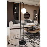 Piantana Minimal Arawn Acciaio Nero 1 Luce E14 Ip20