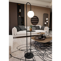 Piantana Minimal Arawn Acciaio Nero 1 Luce E14 Ip20
