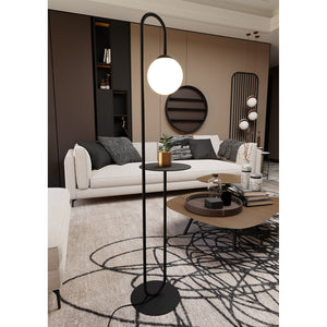Piantana Minimal Arawn Acciaio Nero 1 Luce E14 Ip20