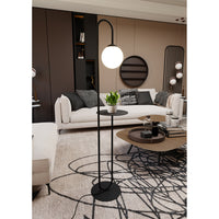 Piantana Minimal Arawn Acciaio Nero 1 Luce E14 Ip20