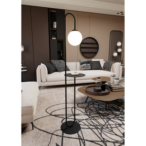 Piantana Minimal Arawn Acciaio Nero 1 Luce E14 Ip20