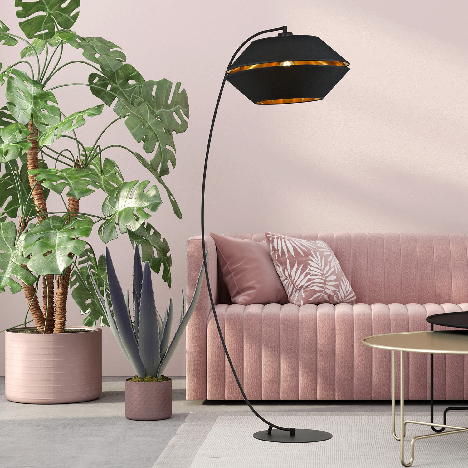 Piantana Moderno Bellerofonte Acciaio Nero 1 Luce E27 Ip20