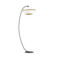 Piantana Moderno Bellerofonte Acciaio Nero Bianco 1 Luce E27 Ip20