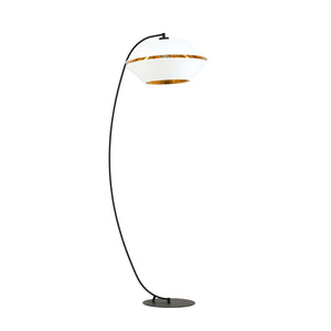 Piantana Moderno Bellerofonte Acciaio Nero Bianco 1 Luce E27 Ip20