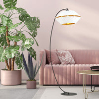 Piantana Moderno Bellerofonte Acciaio Nero Bianco 1 Luce E27 Ip20