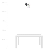 Applique Contemporanea 1 Luce Enea In Metallo Bianco E Oro