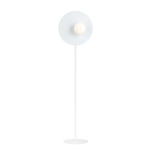Piantana Minimal Ippolita Acciaio Bianco 1 Luce E14 Ip20