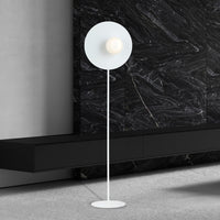 Piantana Minimal Ippolita Acciaio Bianco 1 Luce E14 Ip20