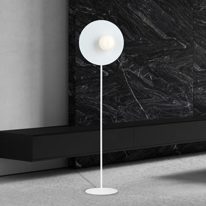 Piantana Minimal Ippolita Acciaio Bianco 1 Luce E14 Ip20
